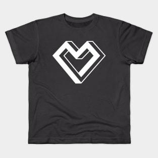 Impossible heart infinity penrose shape graphic Kids T-Shirt